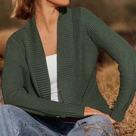 NWT Women's -Fall /Winter -Long Sleeve Open Front Knit Cardigan Sweater - Picture 2 of 4